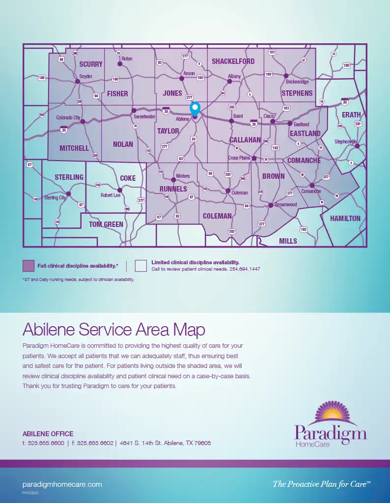View Abilene Service Area Map