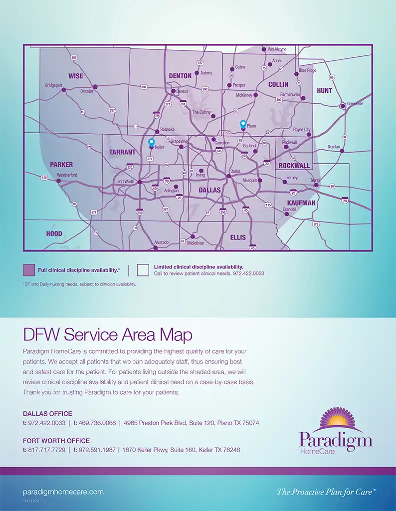 View DFW  Service Area Map